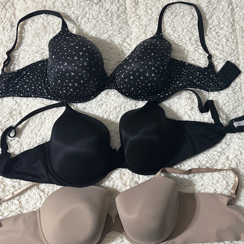 1/$20 or 3/$50 Victoria Secret Perfect Coverage Women's Black and Tan Bra Set